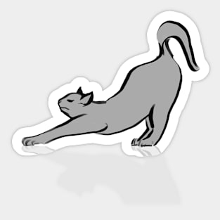 Yoga cat Sticker